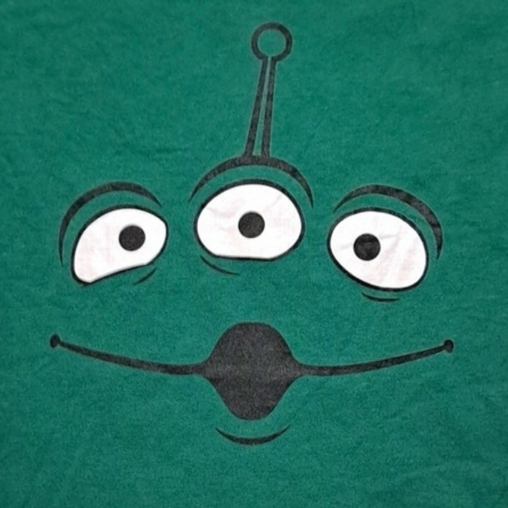Disney Pixar NWT Toy Story Alien Face Halloween Green T-Shirt Size Large - Picture 1 of 6
